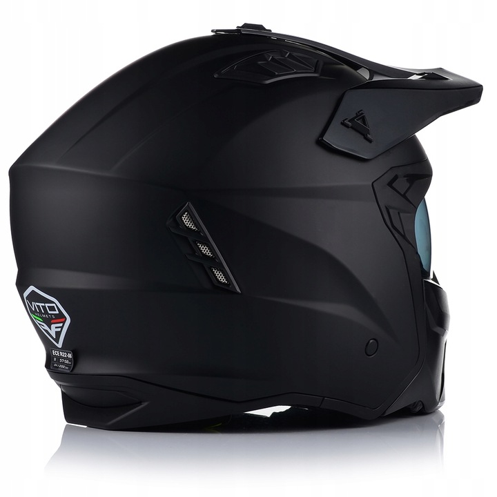 KASK MOTOCYKLOWY 4w1 VITO PREDATOR MATT ODPINANA SZCZĘKA + DASZEK + 2xSZYBA