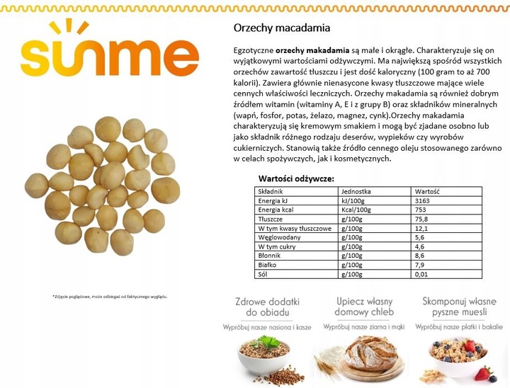 ORZECHY MAKADAMIA 1kg Naturalne Orzechy Macadamia 1000 g Jakość