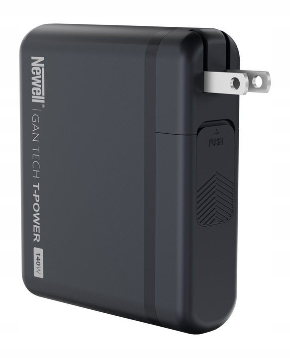 Ładowarka sieciowa z adapterami Newell GaN Tech T-power 140W 3xUSB-C 3xUSB