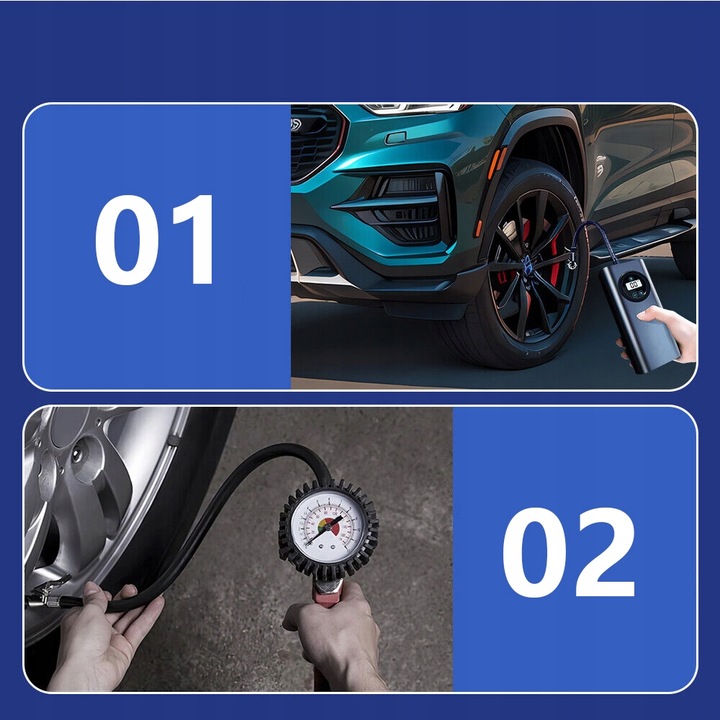 Elektryczna Pompa Powietrza Bezprzewodowa Cyfrowa Pompa Powietrza DoPojazdu