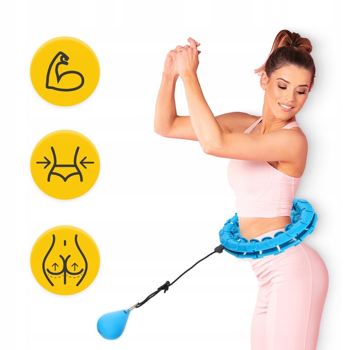 HULA HOP ODCHUDZAJĄCE Z OBCIĄŻENIEM OBCIĄŻNIKIEM SMART Z WYPUSTKAMI HULAHOP