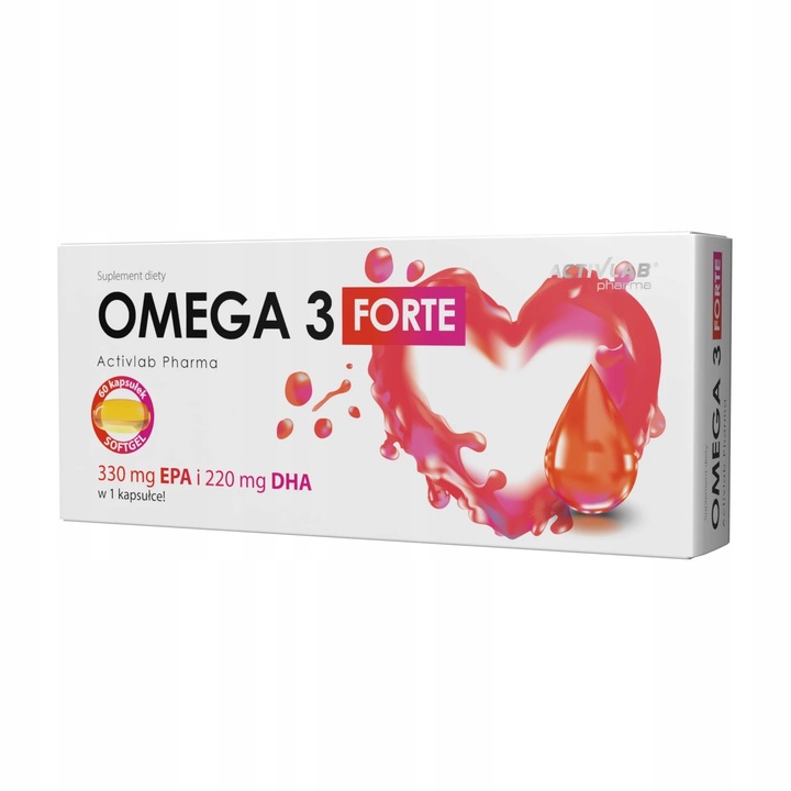 Omega 3 FORTE 60 kapsułek EPA DHA WITAMINA E