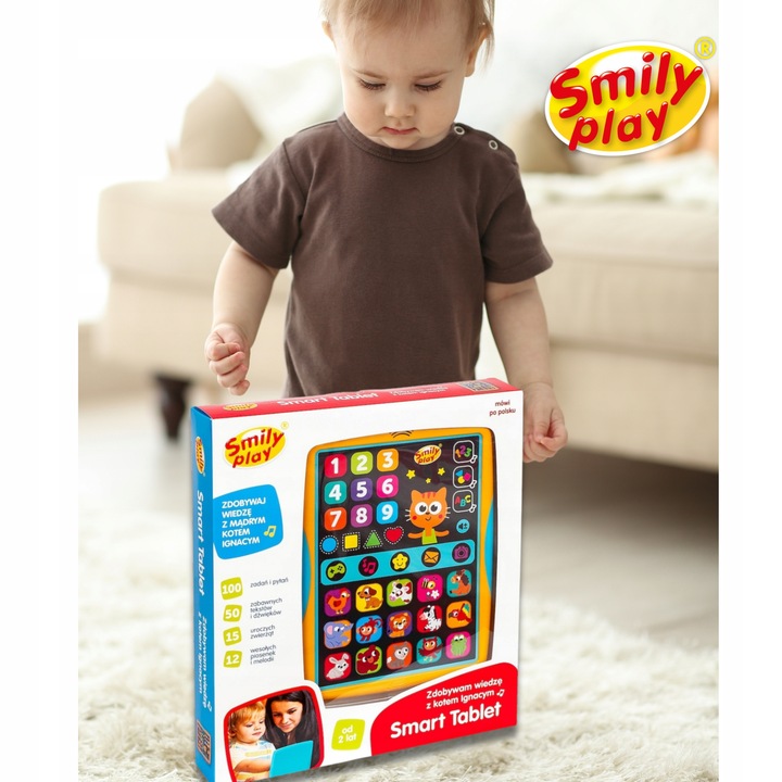 Smart Tablet Edukacyjny Interaktywny Zdobywam wiedzę z kotem Ignacym PL