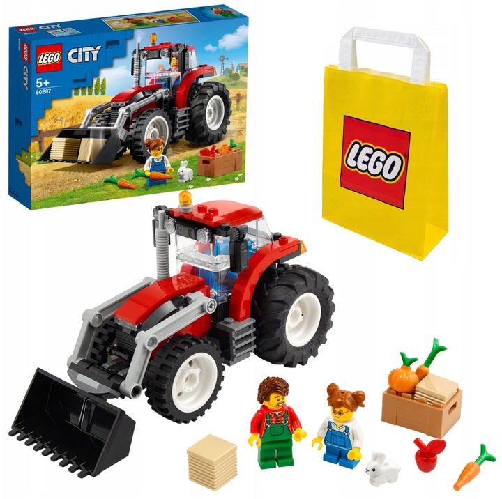 LEGO City 60287 Traktor Łyżka Ciągnik Rolniczy Klocki 5+ Torba