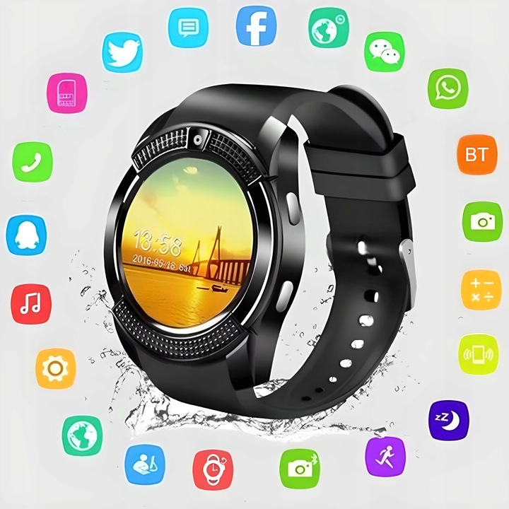 SMARTWATCH V8 ZEGAREK SMART WATCH PL KARTA SIM SD