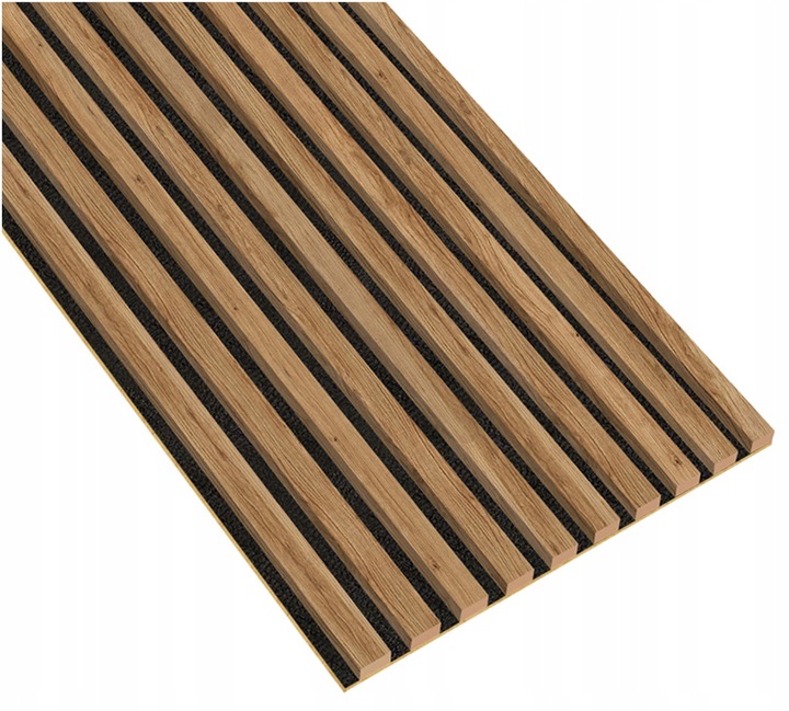 Lamele ścienne na PŁYCIE 55 x 275 cm 3D dąb naturalny, wotan różne kolory