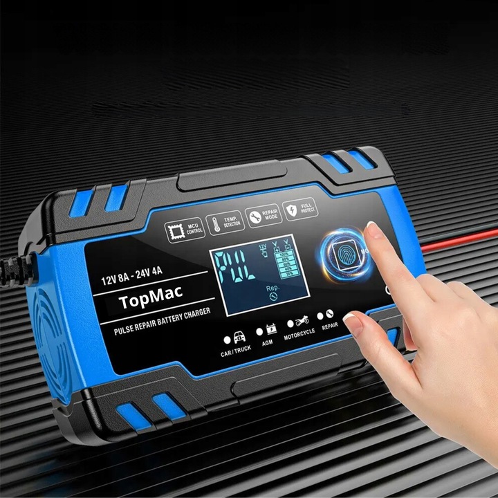 PROSTOWNIK DO AKUMULATORA FUNKCJA NAPRAWY SAMOCHODOWY AUTOMATYCZNY |12V 8A