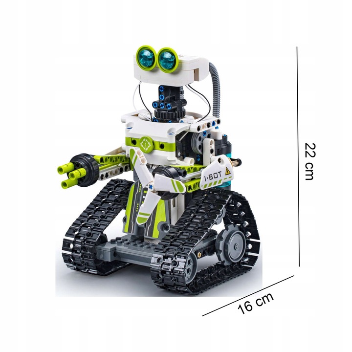 CADA KLOCKI TECHNIC ROBOT PROGRAMOWANY BOT 434EL. STEROWANY Z LED