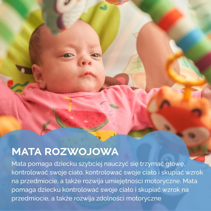 MATA EDUKACYJNA INTERAKTYWNA DLA NIEMOWLĄT z Lukiem Mata Do Zabawy