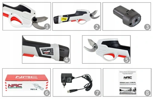 AKUMULATOROWY SEKATOR DO CIĘCIA GAŁĘZI NAC PRB72-JN 7.2 V CIĘCIE DO 25 MM