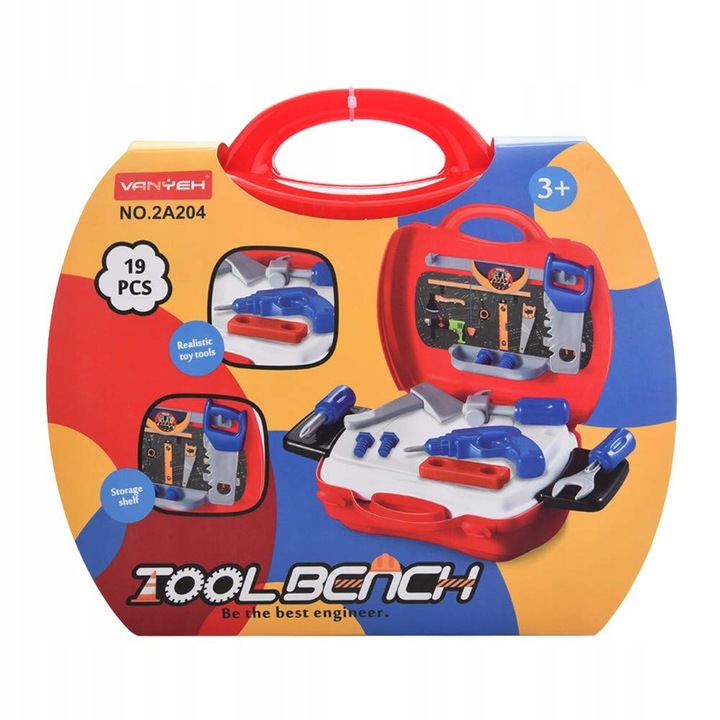 NARZĘDZIA zestaw narzędzi w walizce WARSZTAT narzędzia dla dzieci SUPERCENA