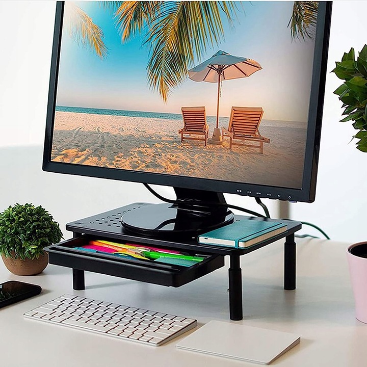 PODSTAWKA POD MONITOR DRUKARKE LAPTOPA Z SZUFLADĄ