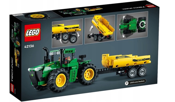 LEGO TECHNIC 42136 TRAKTOR JOHN DEERE 9620R 4WD ZESTAW KLOCKÓW 390 EL 8+