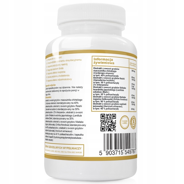 Maitake Lions Mane Shiitake Cordyceps Reishi 2x60k