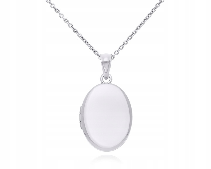 Srebrny łańcuszek z SEKRETNIKIEM NA ZDJĘCIA + Grawer dł. 50 cm 925