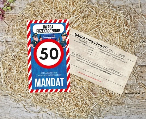 Kubek Torebka Kartka PREZENT na 50 URODZINY DLA KOBIETY, 50tkę