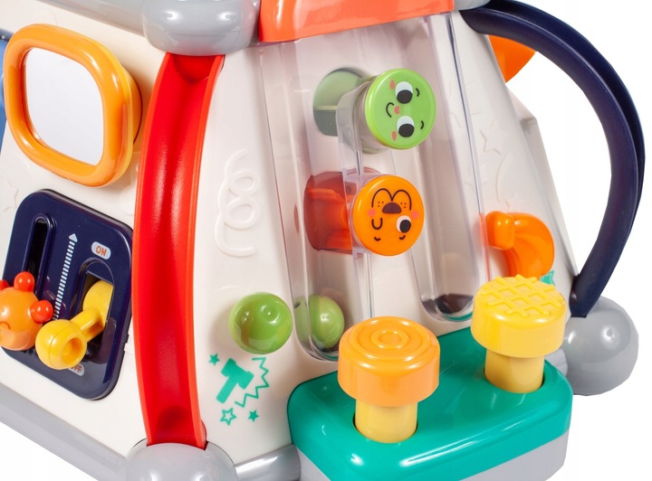 Kostka edukacyjna interaktywna sensoryczna multikostka gra dźwięki sorter