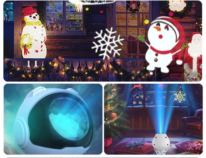 ŚWIĄTECZNY PROJEKTOR LED LASEROWY RZUTNIK REFLEKTOR NA DOM 16 MOTYWÓW