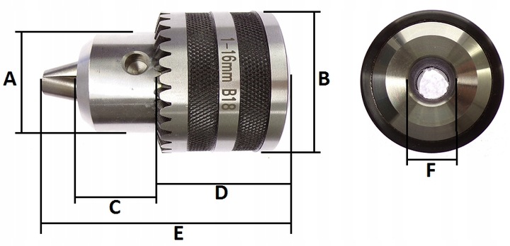 UCHWYT WIERTARSKI 1-16 STOŻEK MK2 TRZPIEŃ 2 KLUCZYKOWY TYP CIĘŻKI