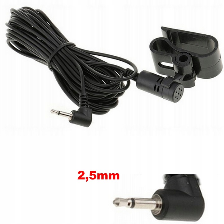 MIKROFON ZEWNĘTRZNY WTYK 2,5mm DO RADIA LAPTOPA JVC PIONEER SONY MOTOROLA