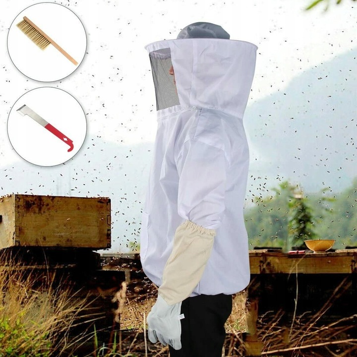UBRANIA DLA PSZCZELARZY ZESTAW NARZĘDZI PSZCZELARSKICH STRÓJ PSZCZELARSKI