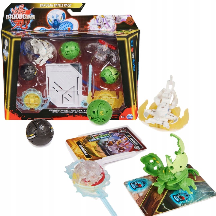 BAKUGAN BATTLE PACK FIGURKI DO GRY SPECIAL ATTACK BRUISER OCTOGAN 5-PAK