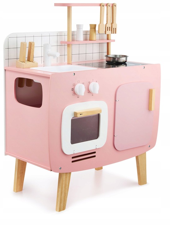 Kuchnia dziecięca ORYGINALNA Mamabrum Kuchnia RETRO + FARTUSZEK I AKCESORIA