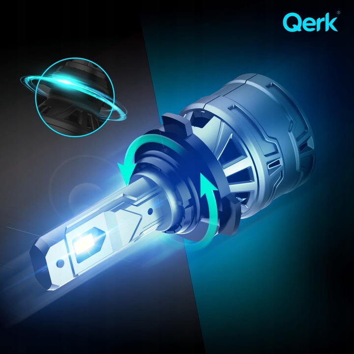 ŻARÓWKI LED H4 QERK E4 RETROFIT 120W 6000K MOCNE CANBUS ODCIĘCIE