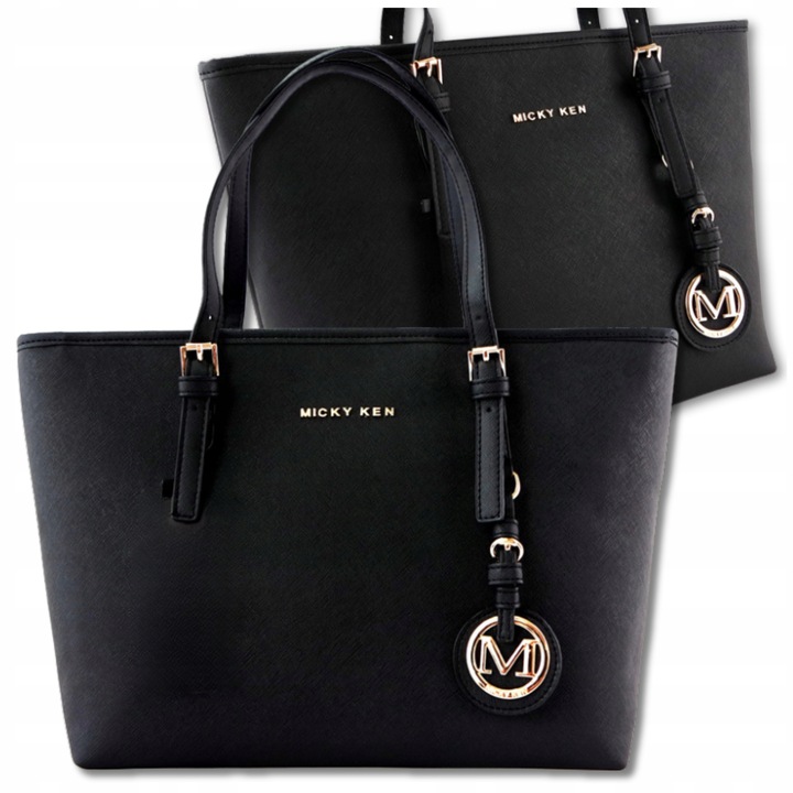 DAMSKA Czarna SKÓRZANA POJEMNA Miejska Klasyczna Na Ramię TORBA A4 TOREBKA