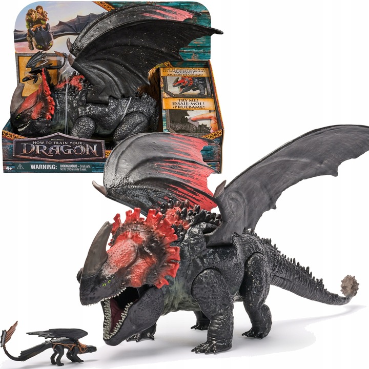 JAK WYTRESOWAĆ SMOKA FIGURKA CZERWONA ŚMIERĆ ATAK Z KŁAPNIĘCIEM 28CM