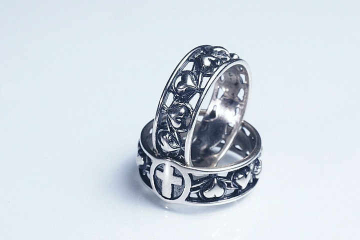 Różaniec na palec, obrączka srebro pr. 925 r. 29