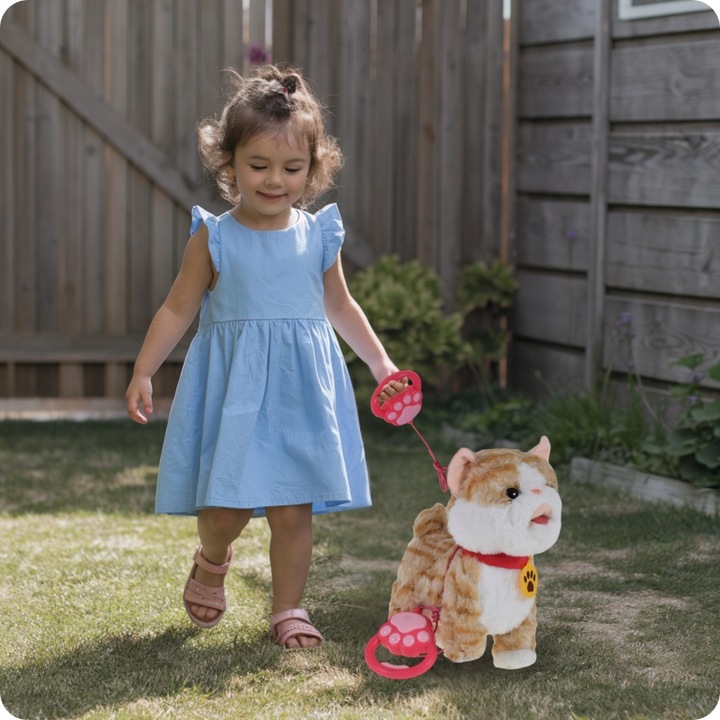 KOTEK INTERAKTYWNY NA SMYCZY MIAUCZY CHODZI GRA