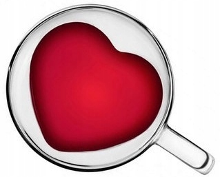 SZKLANKI FILIŻANKI TERMICZNE KUBKI DO HERBATY KAWY GRZAŃCA SERCA 250 ml