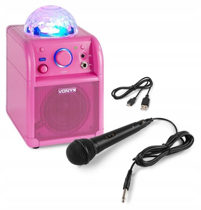GŁOŚNIK BLUETOOTH LED RGB 50W+ MIKROFON KARAOKE