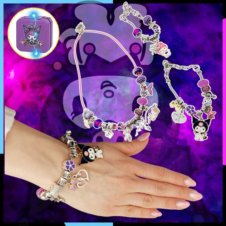 ZESTAW DO ROBIENIA BRANSOLETEK NASZYJNIKÓW Do Biżuterii Dla Dzieci Kuromi