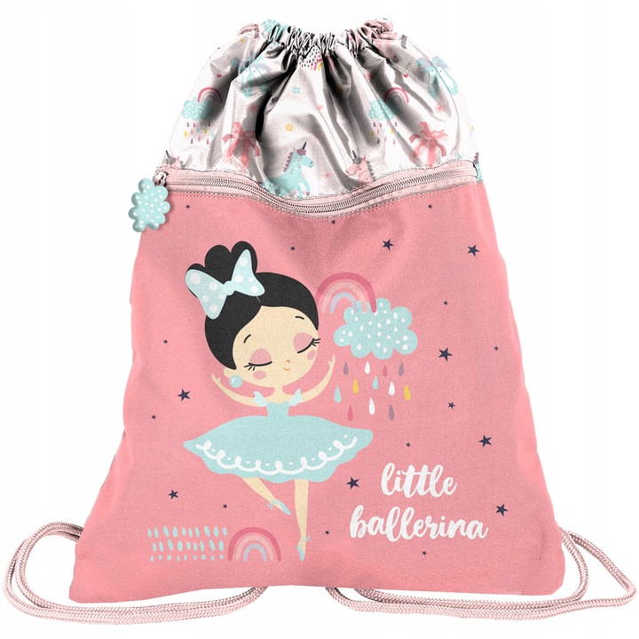ZESTAW SZKOLNY 5-ELEMENTOWY TORNISTER DZIEWCZĘCY BALERINA BALETNICA PASO