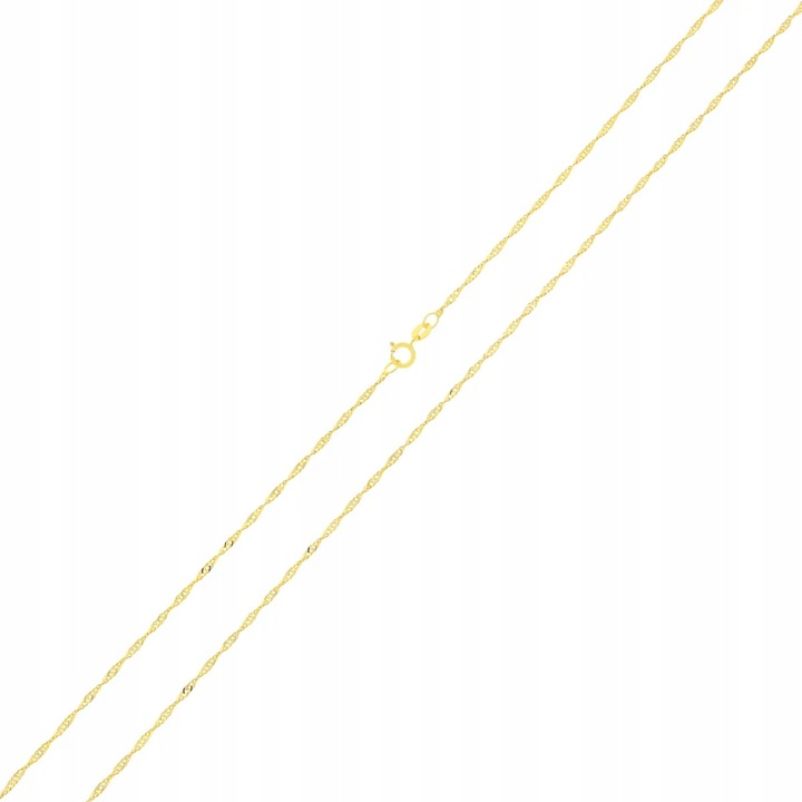 Złoty łańcuszek pełny Singapur 45 cm pr. 333