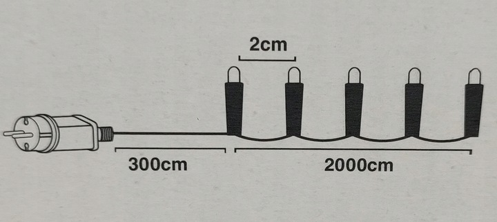 LAMPKI choinkowe białe ciepłe zimny FLASH 20 m TIMER na choinkę 270 cm