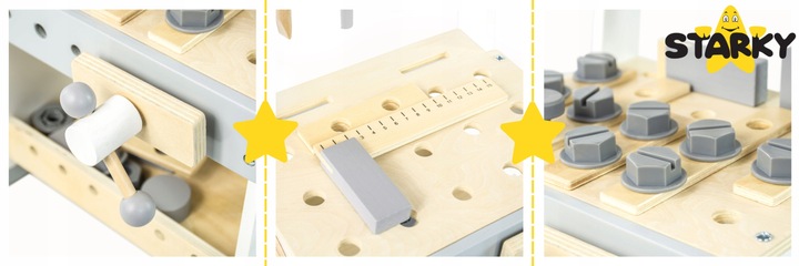 PCHACZ DREWNIANY CHODZIK JEŻDZIK DZIECI WARSZTAT ZESTAW MAJSTERKOWICZA 3w1