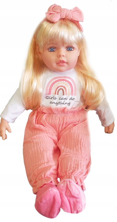 Lalka bobas jak żywa duża 56cm lalki interaktywna mówi śpiewa 2języki uczy