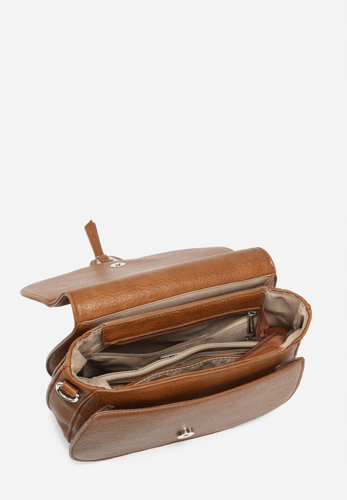 Torebka Torba Damska Listonoszka LUIGISANTO Pasek V2304 Camel