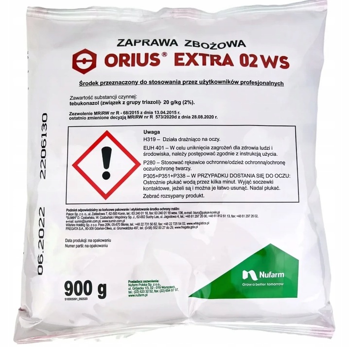 Zaprawa Zbożowa Orius Extra 02 WS 0,9kg