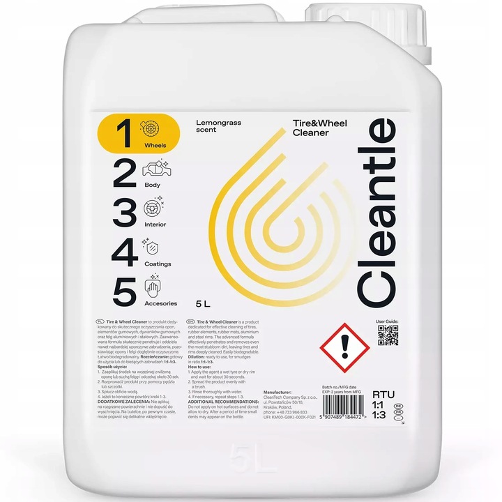 Cleantle Tire & Wheel Cleaner 5L