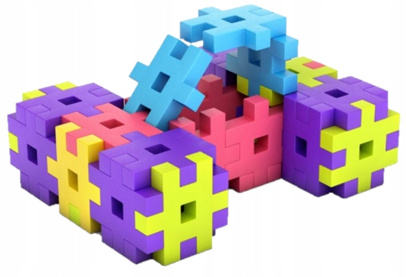 KLOCKI KONSTRUKCYJNE Wafle MELI Basic 150 ELEMENTÓW KREATYWNA ZABAWA DZIECI