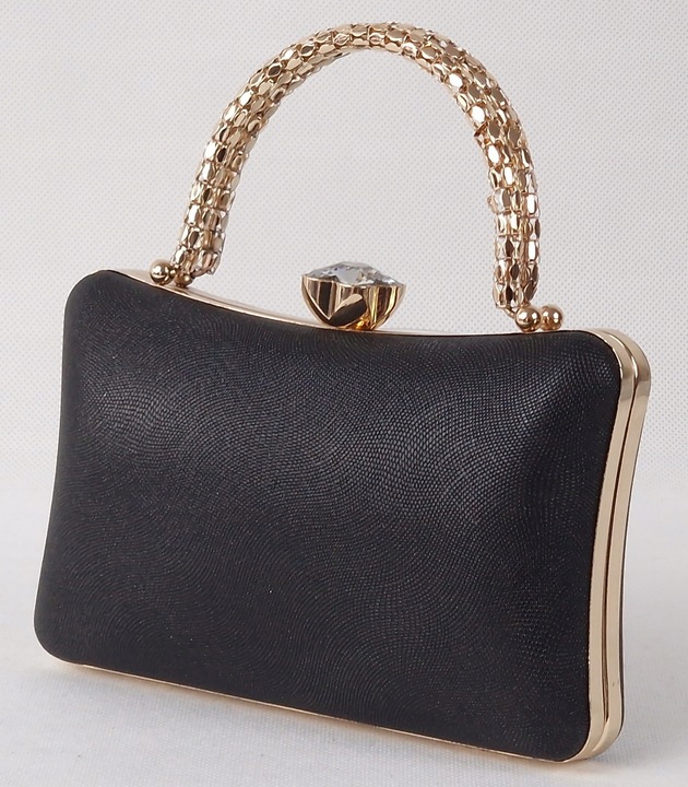 Torebka kopertówka puzderko wieczorowa elegancka wizytowa czarna