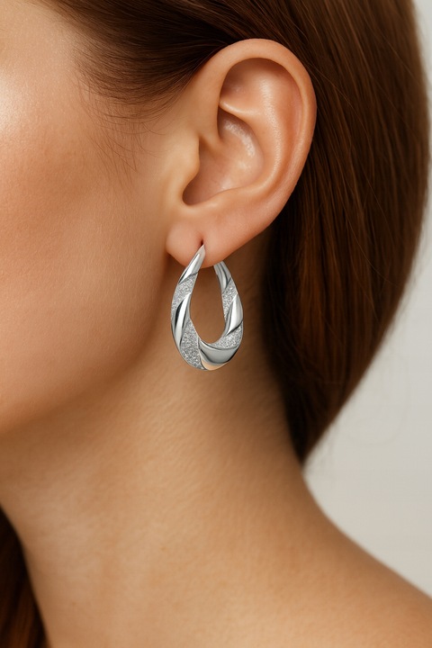 Srebrne kolczyki angielskie koła rodowane srebro próba 925 oryginalne