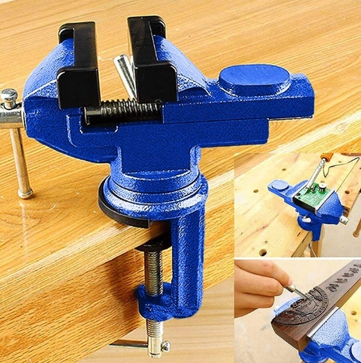 IMADŁO ŚLUSARSKIE OBROTOWE 360 Z KOWADŁEM ŻELIWNE STOŁOWE SOLIDNE 50MM