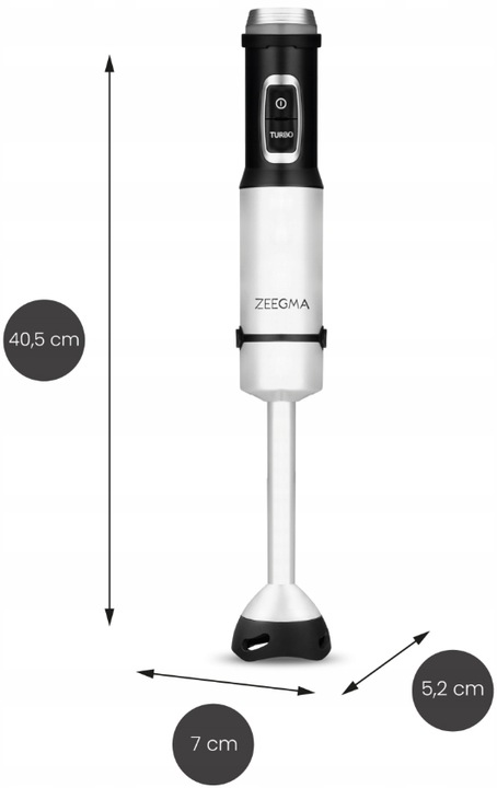 MOCNY WIELOFUNKCYJNY BLENDER MIKSER RĘCZNY 5w1 TYTANOWE OSTRZE temp do 140°