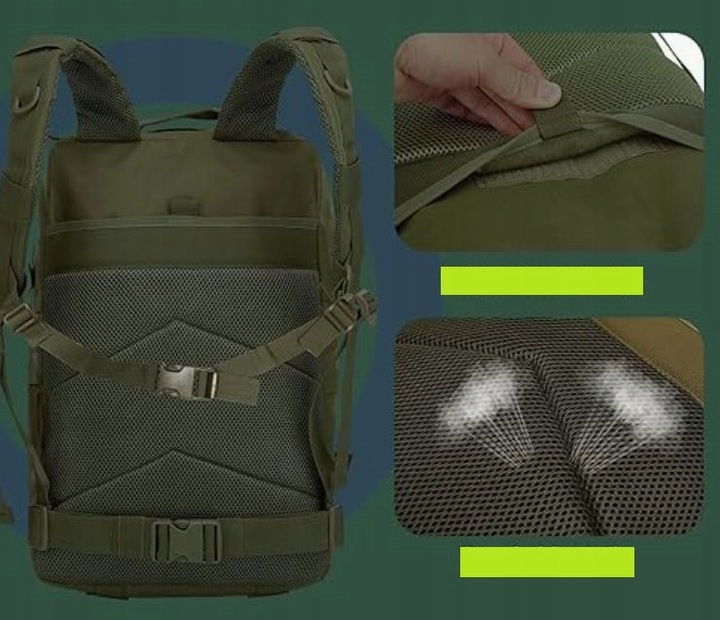 DUŻY PLECAK WOJSKOWY PODRÓŻNY TURYSTYCZNY TAKTYCZNY MILITARNY 45L + FLAGA