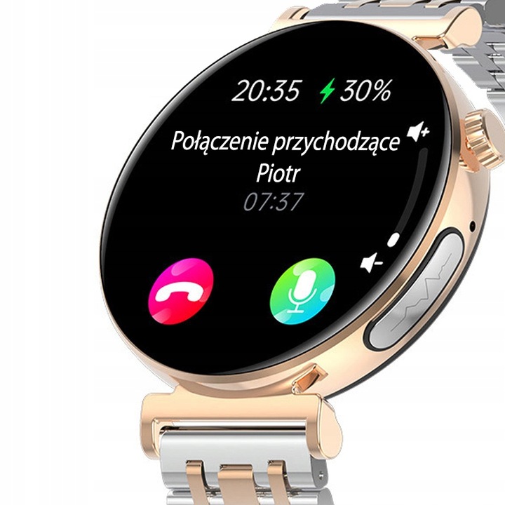 SMARTWATCH ZEGAREK DAMSKI EKG CIŚNIENIE TĘTNO ROZMOWY SMART WATCH MENU PL